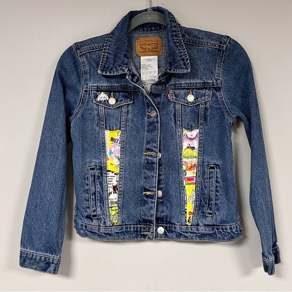 Levi's Other - Upcycled Retro Disney Characters.  Levi Strauss, Upcycled Denim Jeans Jacket, L